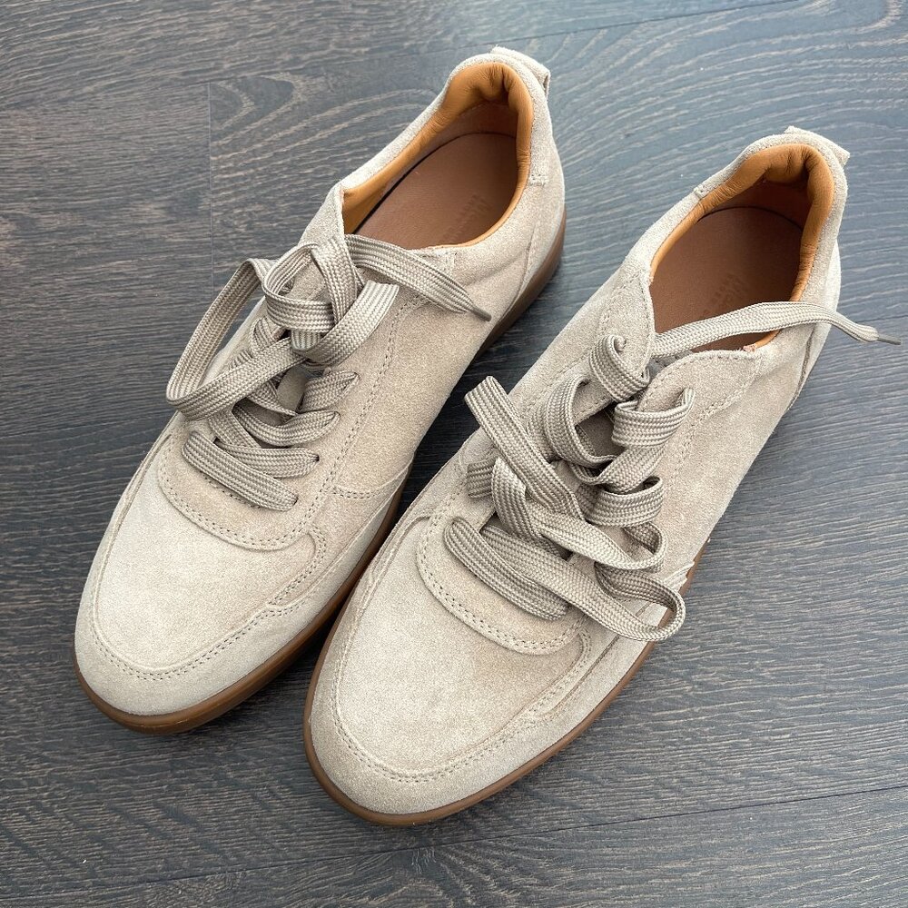 Massimo Dutti Sand Split Suede Sneakers